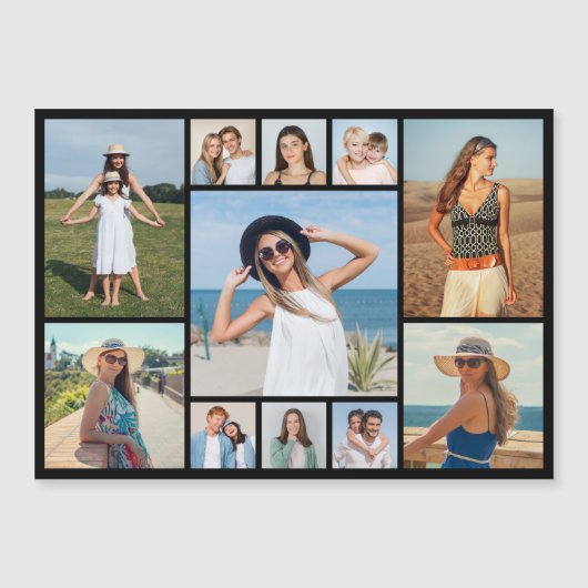 Creëer Uw eigen 11-fotocollage-magneetkaart (Voorkant)
