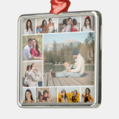 Creëer Uw eigen 11-fotocollage Metalen Ornament (Links)
