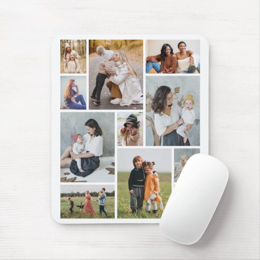 Creëer Uw eigen 11-fotocollage Muismat (Met muis)