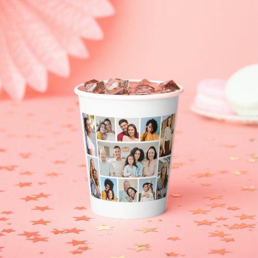 Creëer Uw eigen 11-fotocollage Papieren Bekers (Insitu)