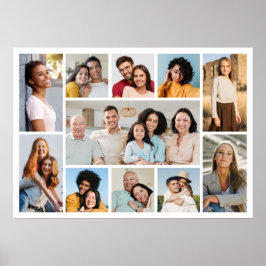 Creëer Uw eigen 11-fotocollage Poster
