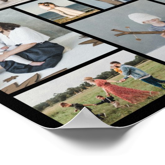 Creëer Uw eigen 11-fotocollage Poster (Hoek)
