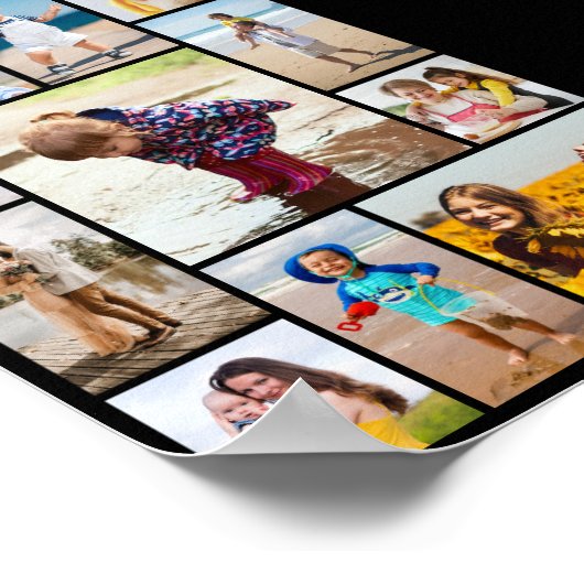 Creëer Uw eigen 11-fotocollage Poster (Hoek)