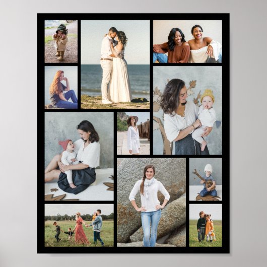 Creëer Uw eigen 11-fotocollage Poster (Voorkant)