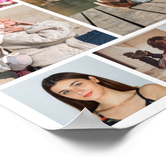 Creëer Uw eigen 11-fotocollage Poster (Hoek)