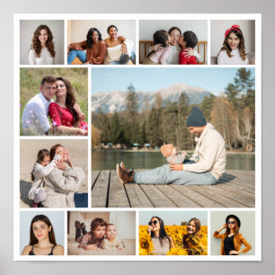 Creëer Uw eigen 11-fotocollage Poster