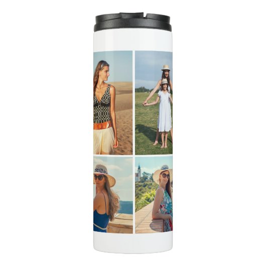 Creëer Uw eigen 11-fotocollage Thermosbeker (Achterkant)