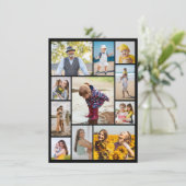Creëer Uw eigen 11 Fotocollageflat Kaart (Staand voorkant)