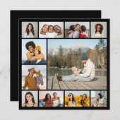 Creëer Uw eigen 11 Photo Collage Flat Card (Voorkant / Achterkant)