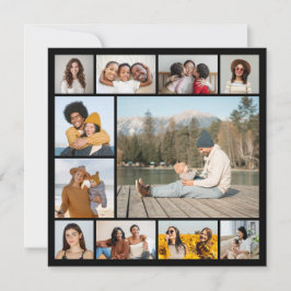 Creëer Uw eigen 11 Photo Collage Flat Card