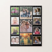 Creëer Uw eigen 11-serie Foto Collage Black Legpuzzel (Verticaal)