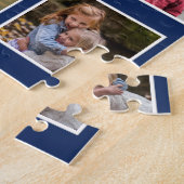 Creëer Uw eigen 11-serie Foto Collage Blue Legpuzzel (Zijkant)