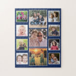 Creëer Uw eigen 11-serie Foto Collage Blue Legpuzzel<br><div class="desc">De foto van de familie collage puzzle om met 11 favoriete foto's te personaliseren.</div>