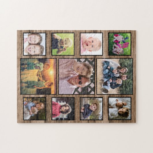 Creëer Uw eigen 11-serie Foto Collage Wood Legpuzzel (Horizontaal)