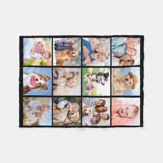 Creëer uw eigen 12 aangepaste eenvoudige fotocolla fleece deken (Voorkant (Horizontaal))