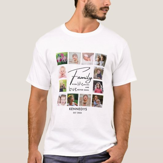 Creëer Uw eigen 12 citaat van de Naam van de Famil T-shirt (Voorkant)