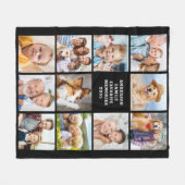 Creëer Uw Eigen 12 Foto Collage Eenvoudig Afbeeldi Fleece Deken (Voorkant (Horizontaal))