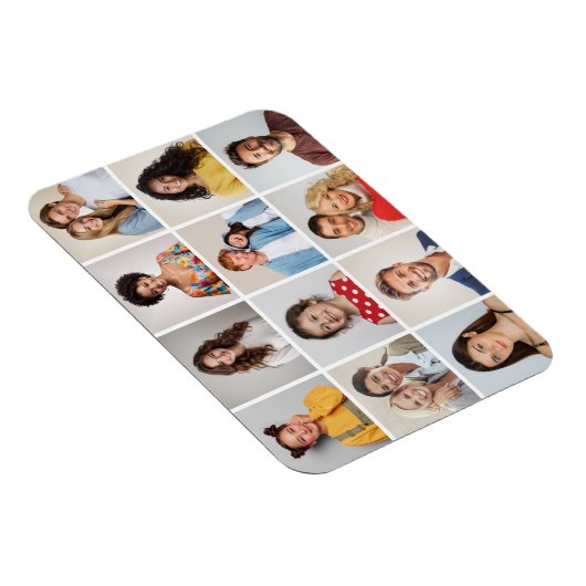 Creëer uw eigen 12 foto collage magneet (Rechterzijde)
