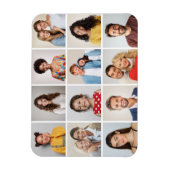 Creëer uw eigen 12 foto collage magneet (Verticaal)