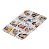 Creëer uw eigen 12 foto collage magneet (Linkerzijde)