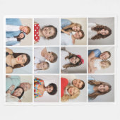 Creëer Uw eigen 12 foto-inkuildoekje Fleece Deken (Voorkant (Horizontaal))