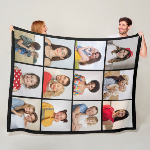 Creëer Uw eigen 12 foto-inkuildoekje Fleece Deken