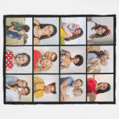 Creëer Uw eigen 12 foto-inkuildoekje Fleece Deken (Voorkant (Horizontaal))