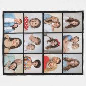 Creëer Uw eigen 12 foto-inkuildoekje Fleece Deken (Voorkant (Horizontaal))