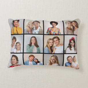 Creëer Uw eigen 12 fotocollage Accent Kussen