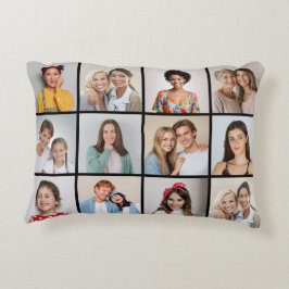 Creëer Uw eigen 12 fotocollage Accent Kussen
