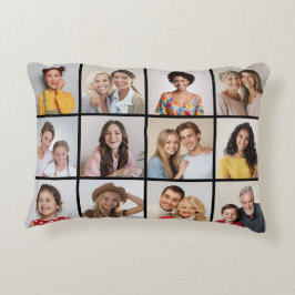 Creëer Uw eigen 12 fotocollage Accent Kussen