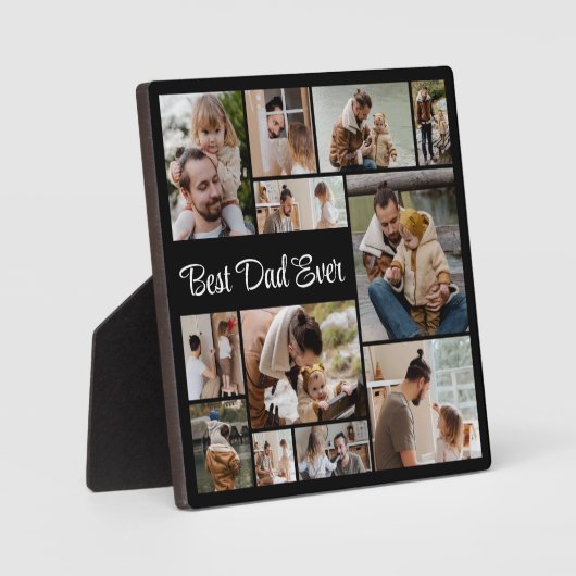 Creëer Uw eigen 12 Fotocollage Beste Pap Ooit Fotoplaat (Voorkant)
