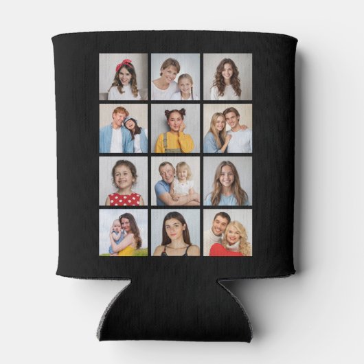 Creëer Uw eigen 12 fotocollage Blikjeskoeler (Achterkant)