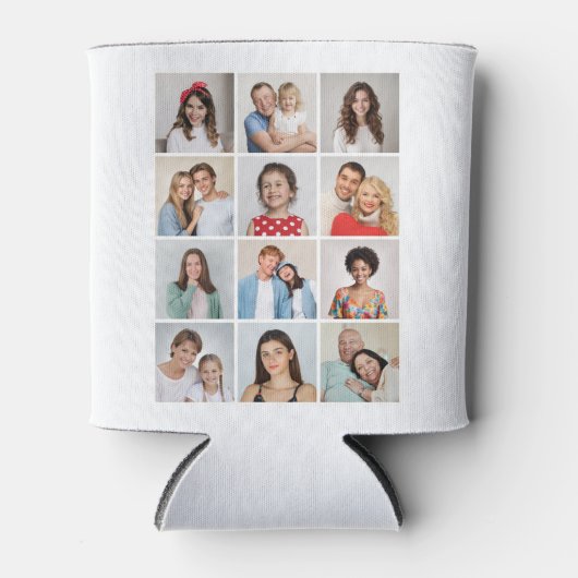 Creëer Uw eigen 12 fotocollage Blikjeskoeler (Voorkant)