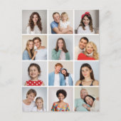 Creëer Uw eigen 12 fotocollage Briefkaart (Voorkant)
