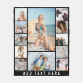 Creëer Uw eigen 12 fotocollage Fleece Deken (Voorkant)