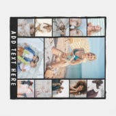 Creëer Uw eigen 12 fotocollage Fleece Deken (Voorkant (Horizontaal))