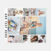 Creëer Uw eigen 12 fotocollage Fleece Deken (Voorkant (Horizontaal))