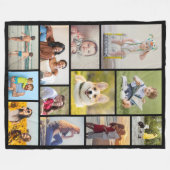 Creëer Uw eigen 12 fotocollage Fleece Deken (Voorkant (Horizontaal))