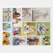 Creëer Uw eigen 12 fotocollage Fleece Deken (Voorkant (Horizontaal))