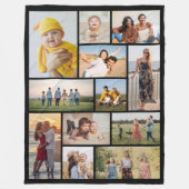 Creëer Uw eigen 12 fotocollage Fleece Deken (Voorkant)