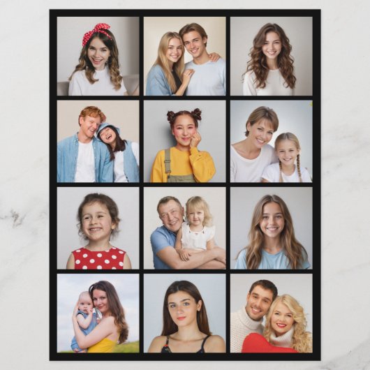 Creëer Uw eigen 12 fotocollage Flyer (Voorkant)