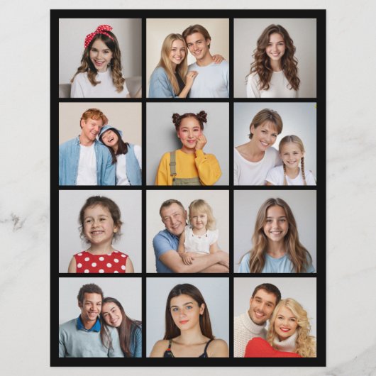 Creëer Uw eigen 12 fotocollage Flyer (Voorkant)