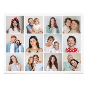 Creëer Uw eigen 12 Fotocollage Fotouitbreiding Foto Afdruk