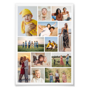 Creëer Uw eigen 12 Fotocollage Fotouitbreiding Foto Afdruk
