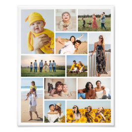 Creëer Uw eigen 12 Fotocollage Fotouitbreiding Foto Afdruk