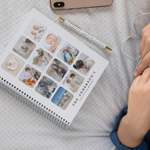 Creëer uw eigen 12 fotocollage gepersonaliseerd ja planner