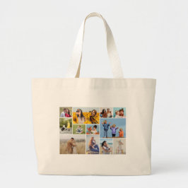 Creëer Uw eigen 12 fotocollage Grote Tote Bag