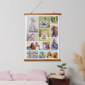 Creëer Uw eigen 12 fotocollage Hangend Wandkleed (Slaapkamer)