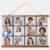 Creëer Uw eigen 12 fotocollage Hangend Wandkleed (Voorkant)